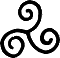 Triskelion, Keltisch symbool voor land, zee en lucht